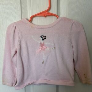 Janie and Jack Pink Ballerina Sweater 12-18 months